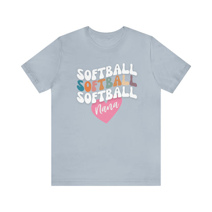 Softball Nana Shirt, Cute Softball Shirt for Grandma, Retro Softball Nana Shirt, Shirt for Nana, T330