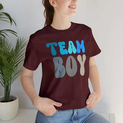 Cute Baby Announcement Shirt for Gender Reveal, Team Boy Shirt for Gender Reveal, Gender Announcement Gift for Her, T398