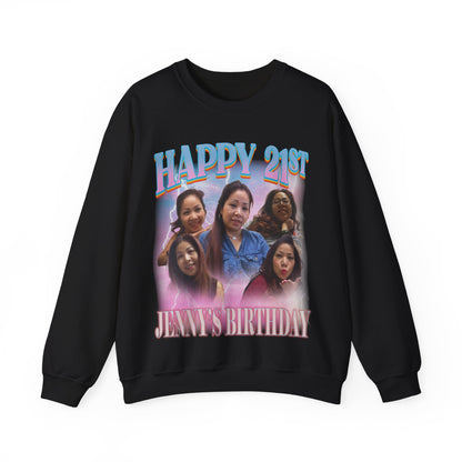 Custom 21st birthday sweatshirt, Custom Bootleg Rap sweatshirt, 21st birthday gifts, Vintage Graphic Sweatshirt, 18th birthday gift, S1450