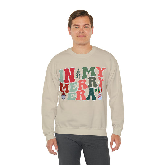 In My Merry Era Sweatshirt, Retro Christmas Sweatshirt, Vintage Christmas Sweater, Christmas Sweatshirts for Women, Gift for Her, S855