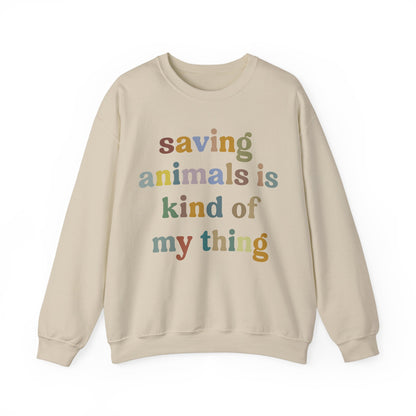 Saving Animals Is Kind Of My Thing Sweatshirt, Animal Rescue Sweatshirt, Pet Adoption Sweatshirt, Dog Mom Sweatshirt, Fur Mama T-Shirt, S999