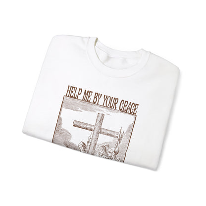 Vintage Antique Religious Biblical Drawing of Jesus Sweatshirt, 10Th Station of the Cross Sweatshirt, Way of the Cross Sweatshirt, S1590