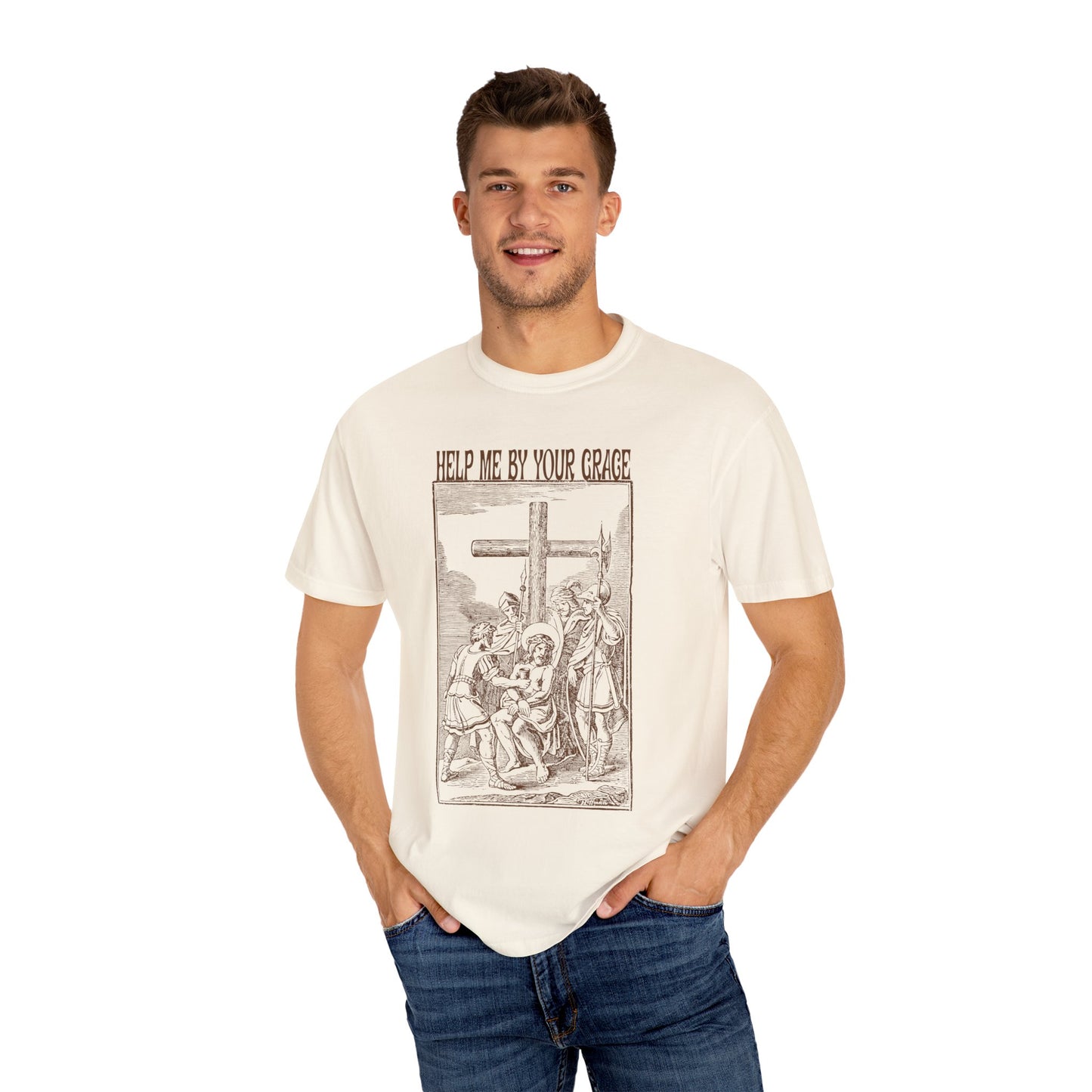 Vintage Antique Religious Biblical Drawing of Jesus Shirt, 10Th or Tenth Station of the Cross Shirt, Way of the Cross Shirt, CC1590