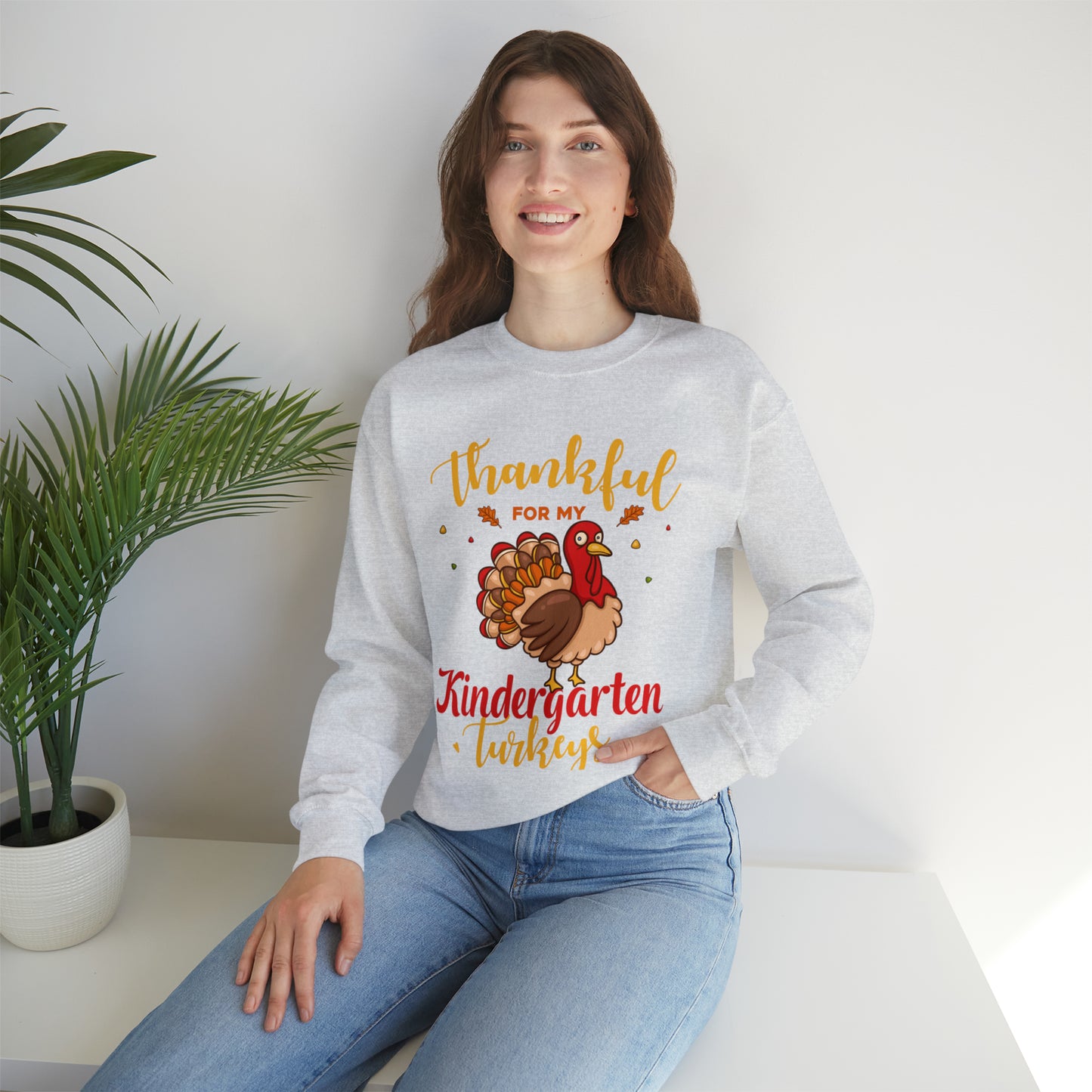 Thankful For My Kindergarten Turkey Sweatshirt, Thanksgiving Dinner Sweatshirt, Family Thanksgiving Shirt, Thanksgiving Turkey Shirt, SW860