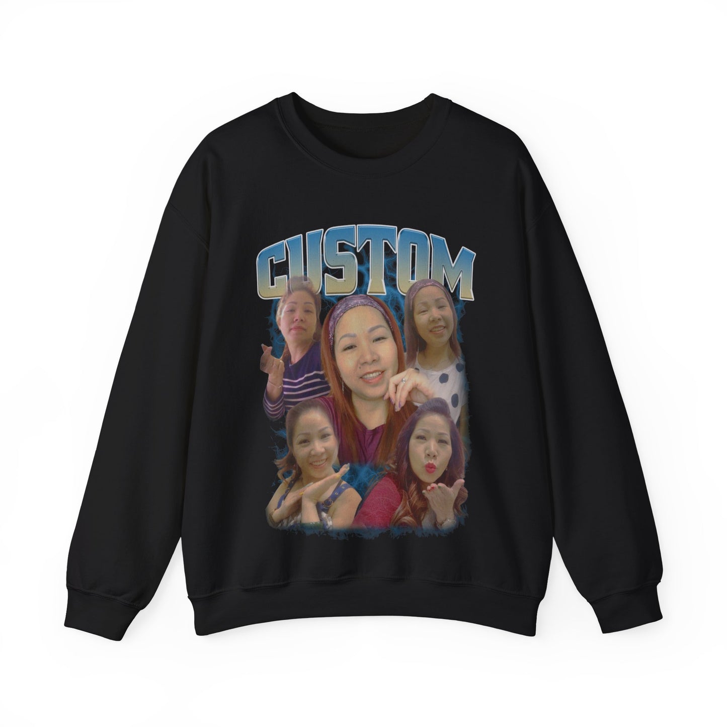 Custom Bootleg Rap Sweatshirt, Vintage Graphic 90s Custom Photo Sweatshirt, Custom Photo Sweatshirt, Sweatshirt Gift For Lover Rap, S1328