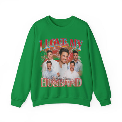 Custom I Love My Husband Sweatshirt, Customized Photo Bootleg Rap Tee, Valentine Matching Couple Sweatshirt, Custom Image Sweatshirt, S1359