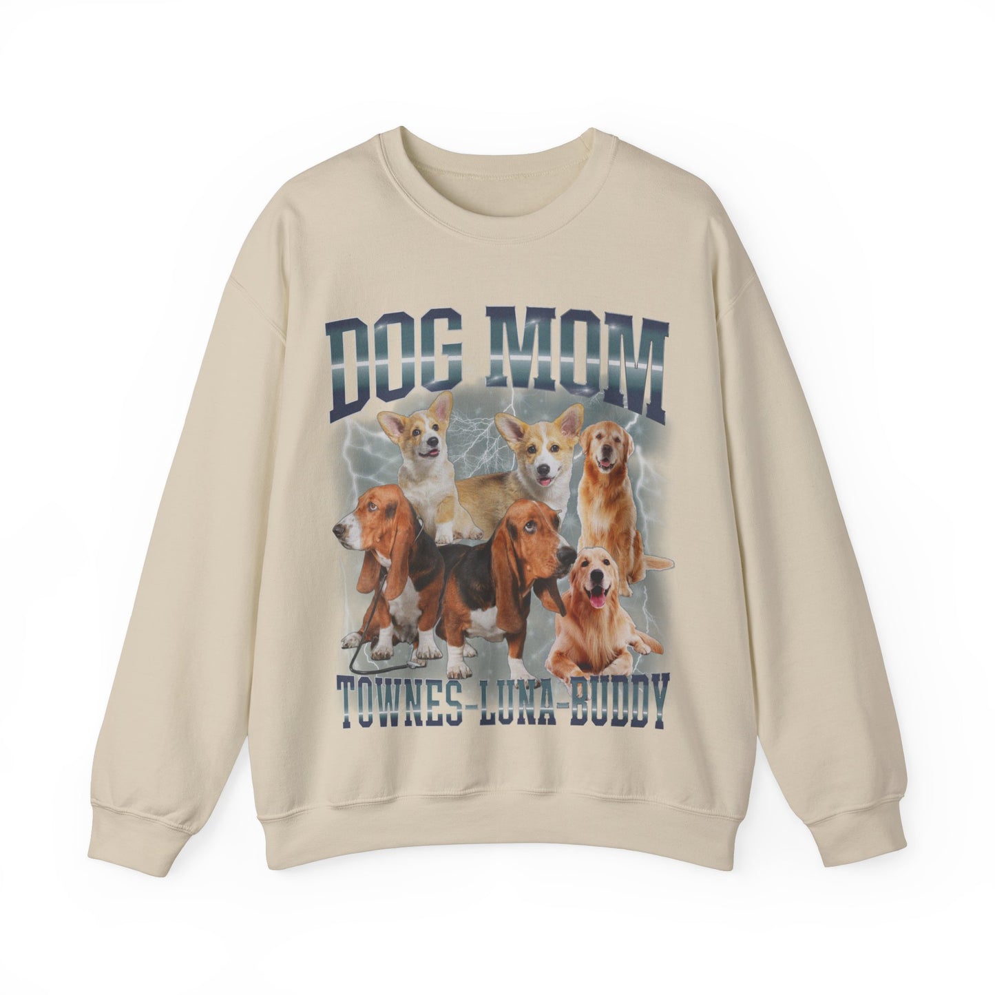 Custom Retro Dog Bootleg Sweatshirt, Dog Mom Sweatshirt, Dog Bootleg Retro 90's Sweatshirt, Custom Pet Photo, Custom Pet Portrait, S1431