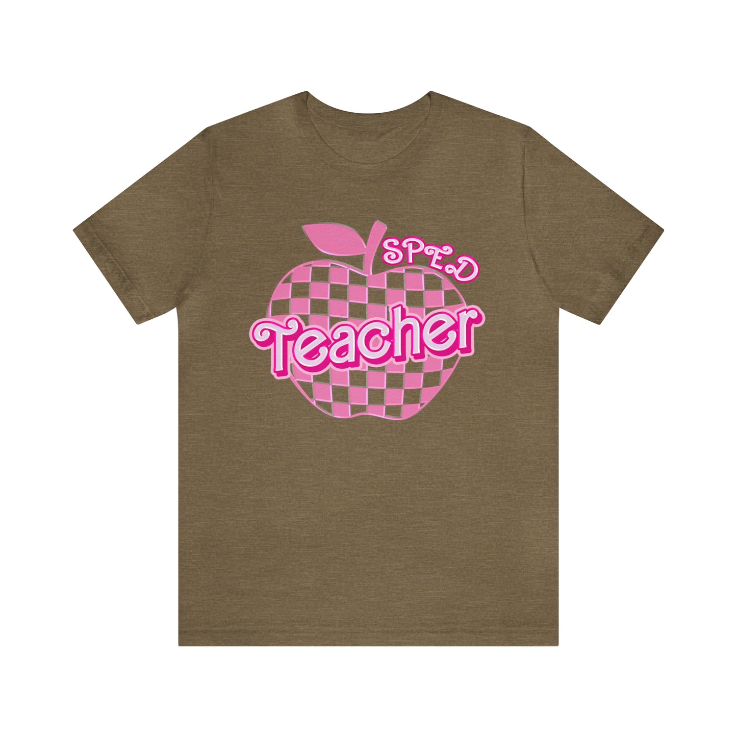 Sped Teacher Shirt, Sped Teacher Shirt Words, Pink Teacher Shirts, Teacher Appreciation Checkered Tee, Gifts for Teachers, Teacher Era, T797