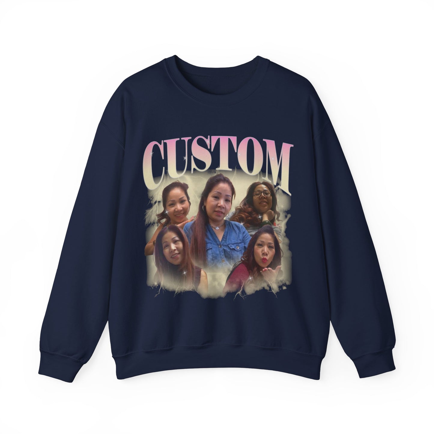 Custom Your Own Bootleg Tee, Retro Custom Bootleg Rap Tee, Custom Photo Sweatshirt, Insert Your Design Vintage Graphic 90s Sweatshirt, S1384