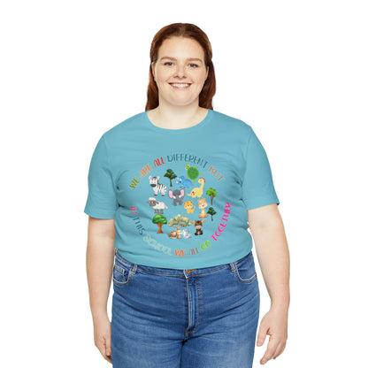 We Are Different But In This School We All Swim Together Shirt, Cute Teacher Shirt, Teacher Appreciation Shirt, T384