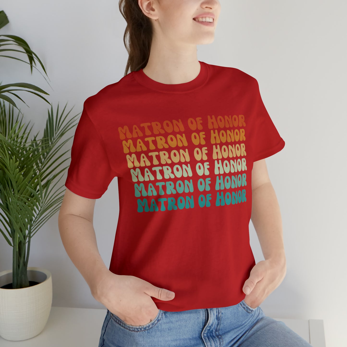 Retro Matron of Honor Shirt, Matron of Honor Shirt for Women, Cute Bachelorette Party Tee for Matron of Honor, T278