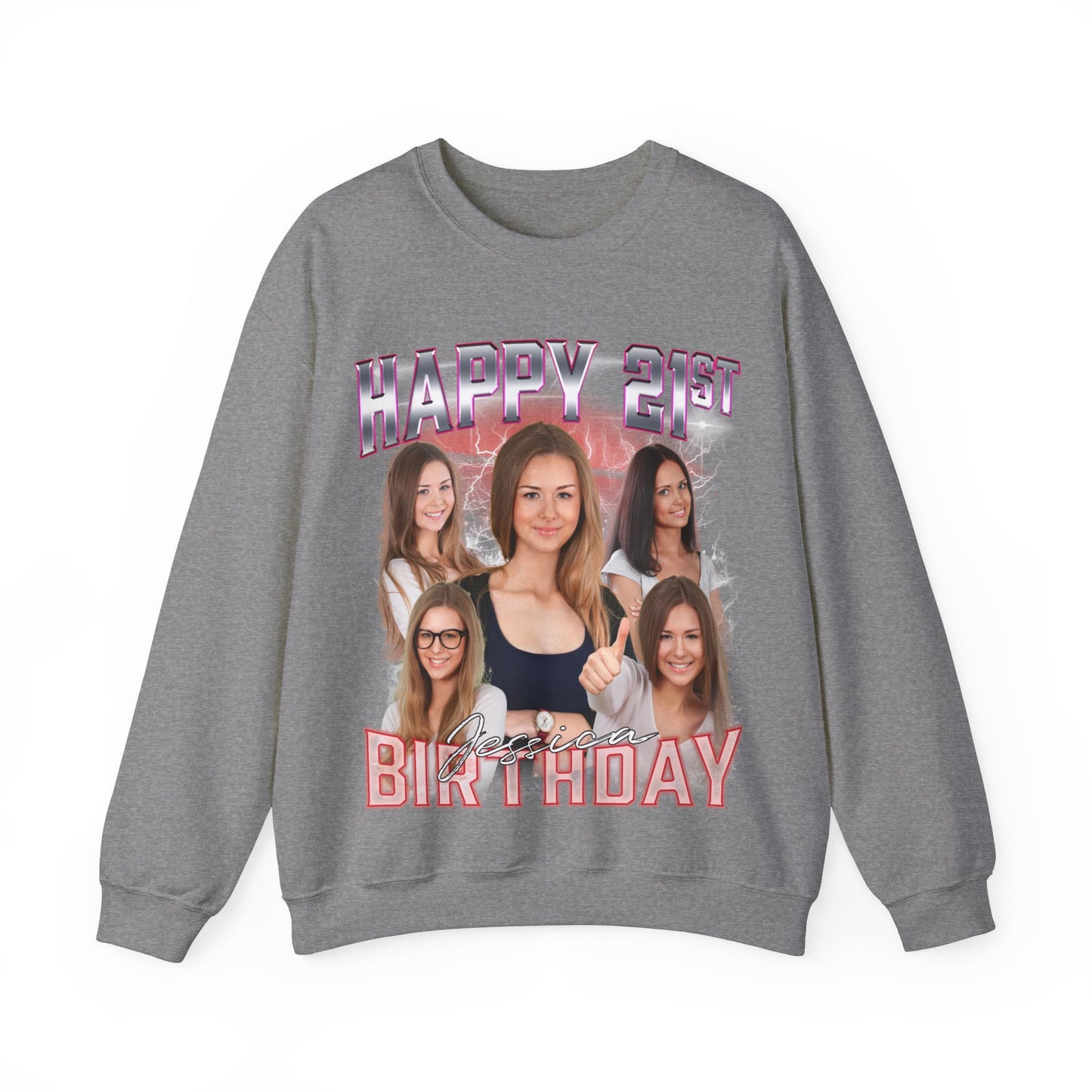 Custom 21st birthday sweatshirt, Custom Bootleg Rap sweatshirt, 21st birthday gifts, Vintage Graphic Sweatshirt, 18th birthday gift, S1522