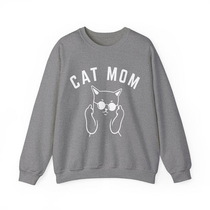 Cat Mom Sweatshirt, Funny Pet Lover Sweatshirt for Her, Cat Mama Sweatshirt for Mom Gift from Kids, Cat T-Sweatshirt Gift for Women, S1111