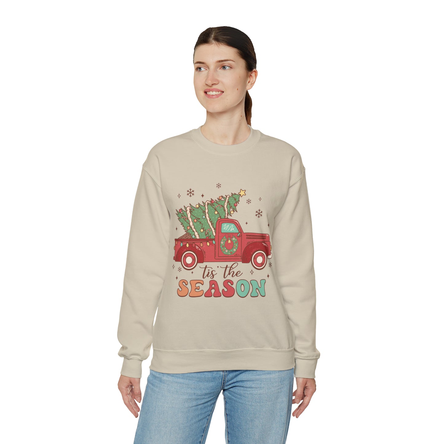 Christmas Tis The Season Sweatshirt, Merry Christmas Shirt, Christmas Tree Sweater, Christmas Tree shirt, Christmas Cake Sweatshirt, S889