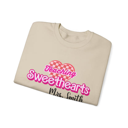 Personalized Teaching Sweethearts Valentines Day Sweatshirt, Teacher Valentine's Day Sweatshirts Teachers, Gift Sweater Hearts Day, SW1274