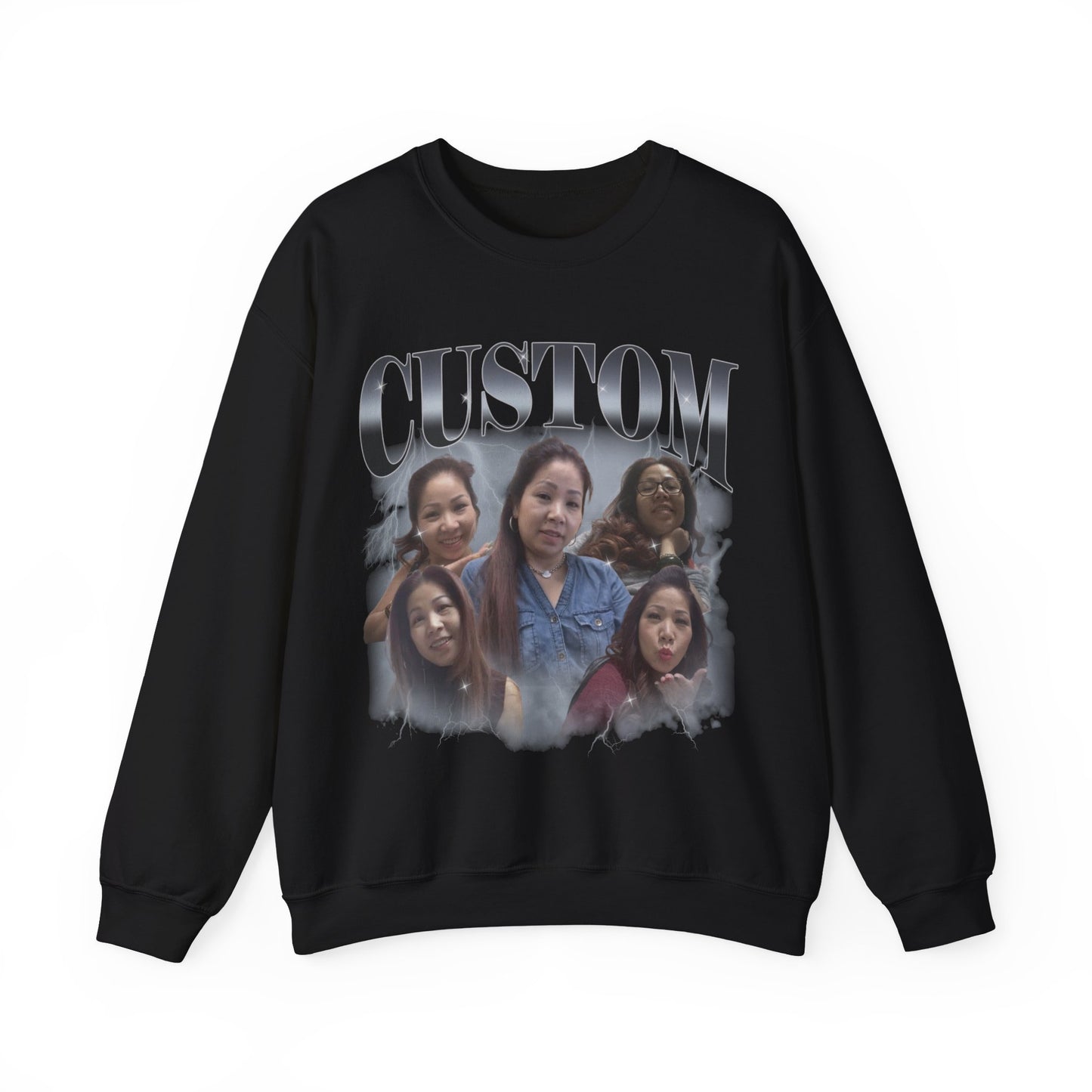 Custom Your Own Bootleg Tee, Retro Custom Bootleg Rap Tee, Custom Photo Sweatshirt, Insert Your Design Vintage Graphic 90s Sweatshirt, S1375