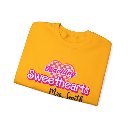 Personalized Teaching Sweethearts Valentines Day Sweatshirt, Teacher Valentine's Day Sweatshirts Teachers, Gift Sweater Hearts Day, SW1274