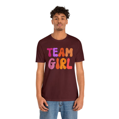 Team Girl Shirt for Gender Reveal, Cute Baby Announcement Shirt for Gender Reveal, Gender Announcement Gift for Her, T446