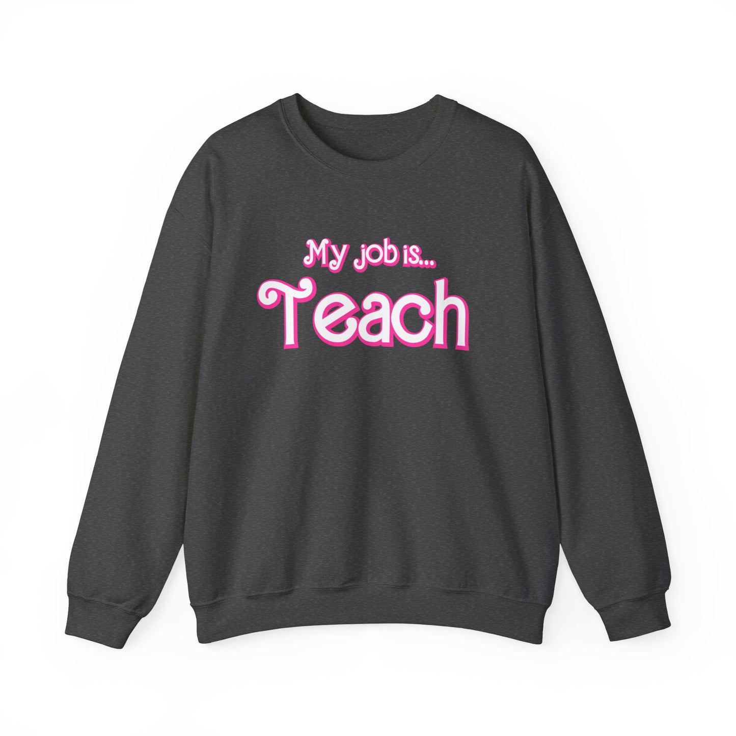 My Job is Teach Sweatshirt, Trendy Teacher Sweatshirt, Retro Back to school, Teacher Appreciation, Checkered Teacher Sweatshirt, S734