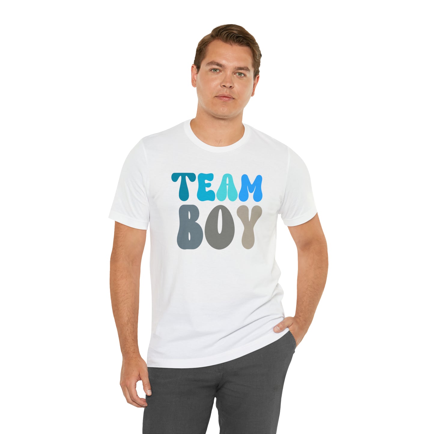 Cute Baby Announcement Shirt for Gender Reveal, Team Boy Shirt for Gender Reveal, Gender Announcement Gift for Her, T398