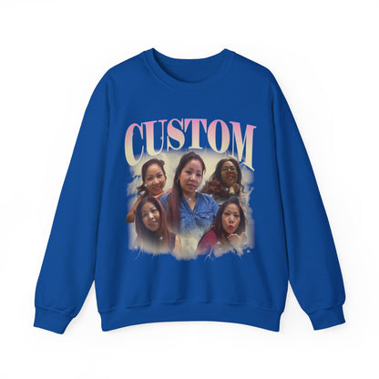 Custom Your Own Bootleg Tee, Retro Custom Bootleg Rap Tee, Custom Photo Sweatshirt, Insert Your Design Vintage Graphic 90s Sweatshirt, S1384