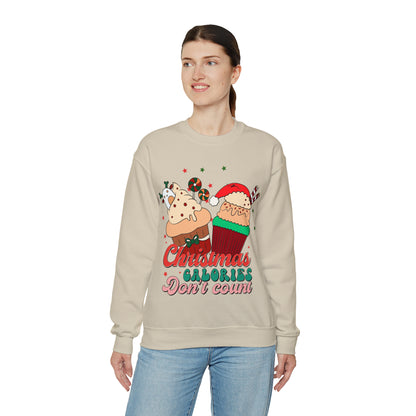 Christmas Calories Don't Count Sweatshirt, Funny Christmas Sweatshirt, Christmas Gift, Xmas calories Sweatshirt, Christmas calories, S871