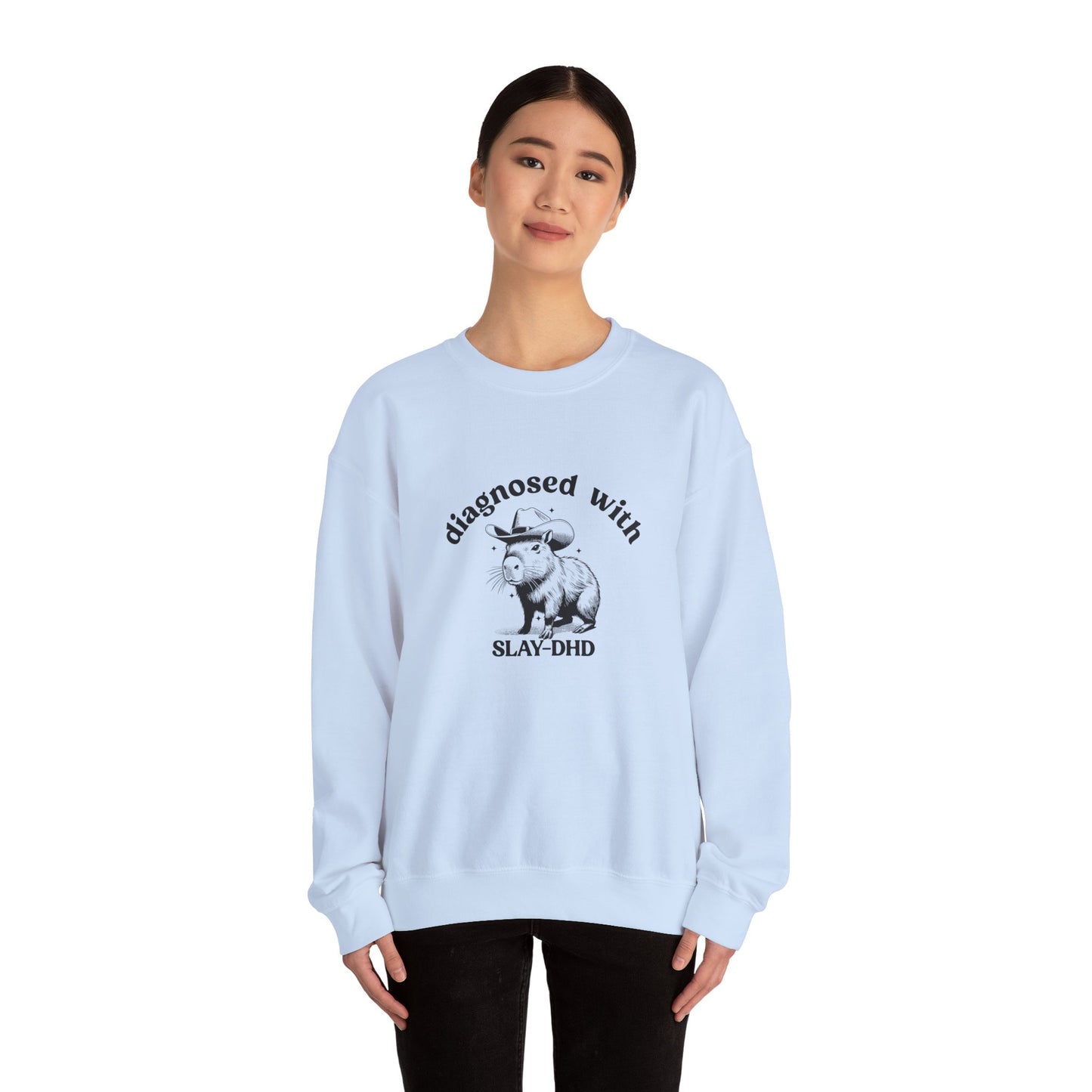 Diagnosed With Slay-DHD Sweatshirt, Mental Health Matters Sweatshirt ADHD Awareness Sweatshirt Funny Meme Sweatshirt Silly Sweatshirt, S1572