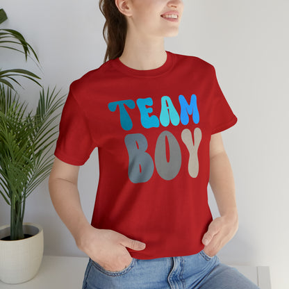 Cute Baby Announcement Shirt for Gender Reveal, Team Boy Shirt for Gender Reveal, Gender Announcement Gift for Her, T398