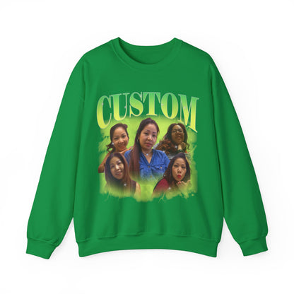 Custom Your Own Bootleg Tee, Retro Custom Bootleg Rap Tee, Custom Photo Sweatshirt, Insert Your Design Vintage Graphic 90s Sweatshirt, S1376