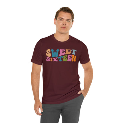 Sixteenth Birthday Gift, Sweet Sixteen Shirt for 16th Birthday Party, Cute Sweet 16 Gift for 16th Birthday TShirt for Daughter, T476