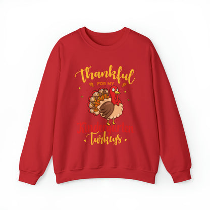 Thankful For My Kindergarten Turkey Sweatshirt, Thanksgiving Dinner Sweatshirt, Family Thanksgiving Shirt, Thanksgiving Turkey Shirt, SW860