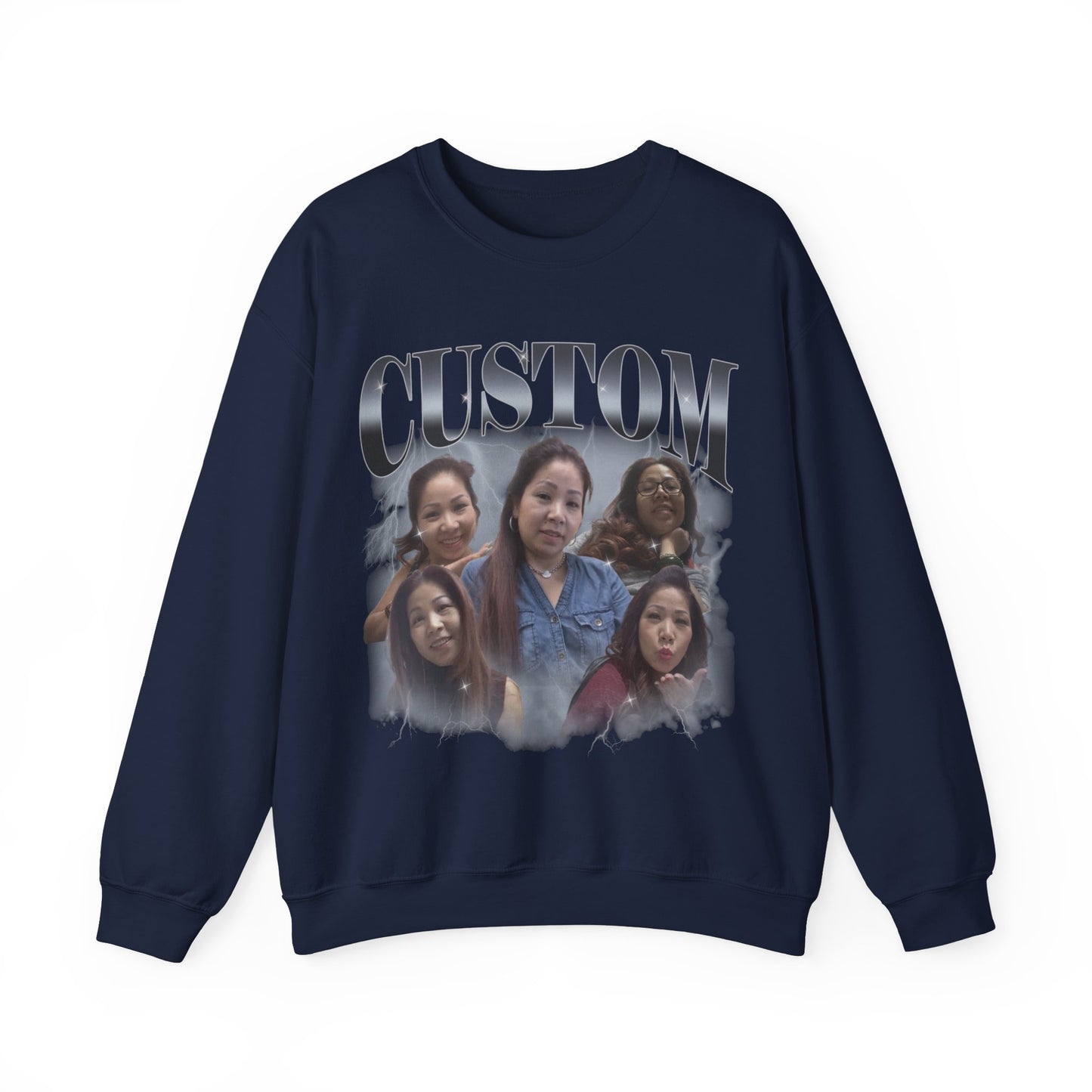 Custom Your Own Bootleg Tee, Retro Custom Bootleg Rap Tee, Custom Photo Sweatshirt, Insert Your Design Vintage Graphic 90s Sweatshirt, S1375