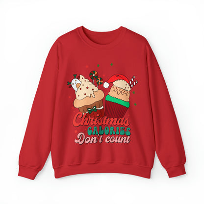 Christmas Calories Don't Count Sweatshirt, Funny Christmas Sweatshirt, Christmas Gift, Xmas calories Sweatshirt, Christmas calories, S871