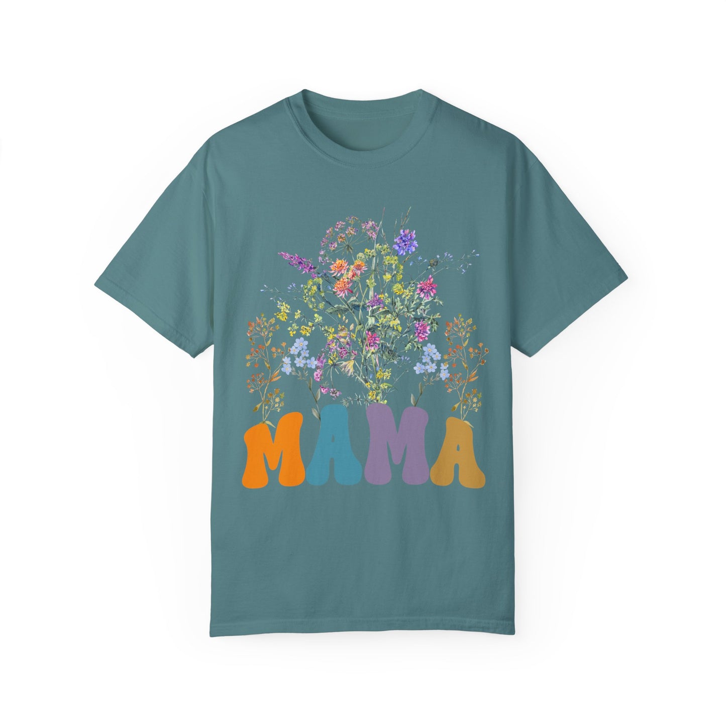 Wildflowers Mama Shirt, Retro Mom TShirt, Mother's Day Gift, Flower Shirts for Women, Floral New Mom Gift, Comfort Colors Shirt, CC1615