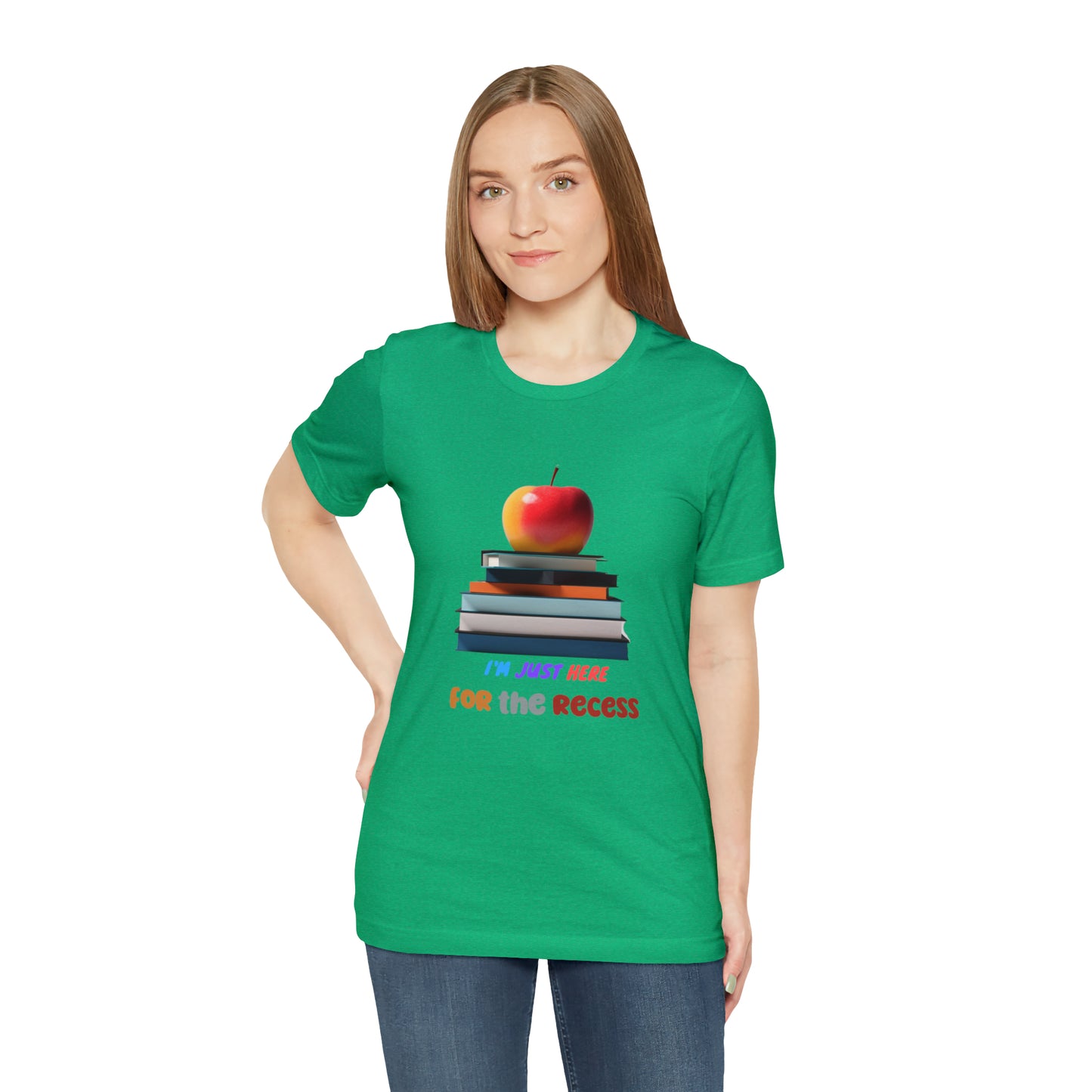 Back to school shirt funny for student, I am just here for the recess, T151