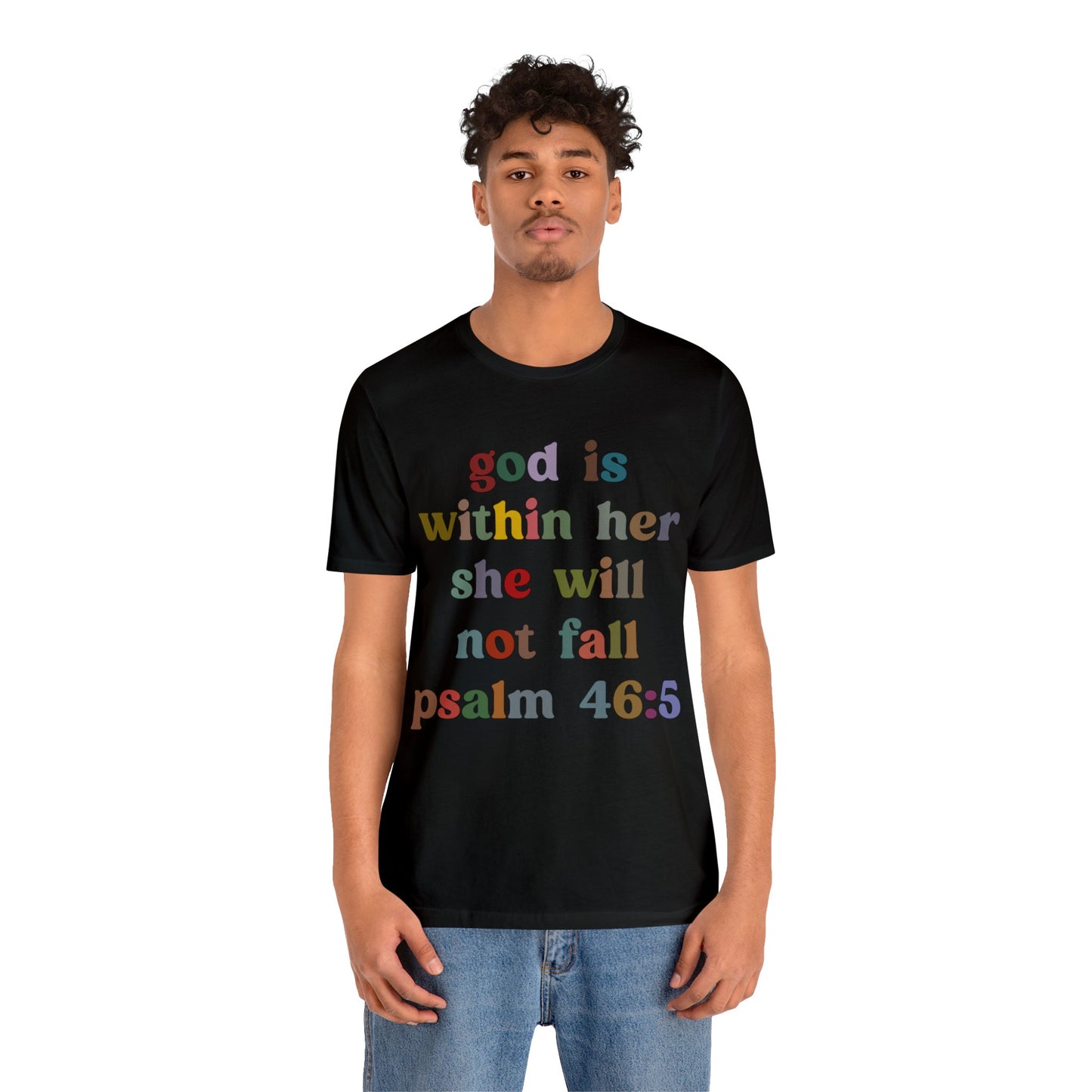 God Is Within Her She Will Not Fall Shirt, Godly Woman Shirt, Religious Women Shirt, Christian Shirt for Mom, Jesus Lover Shirt, T1236