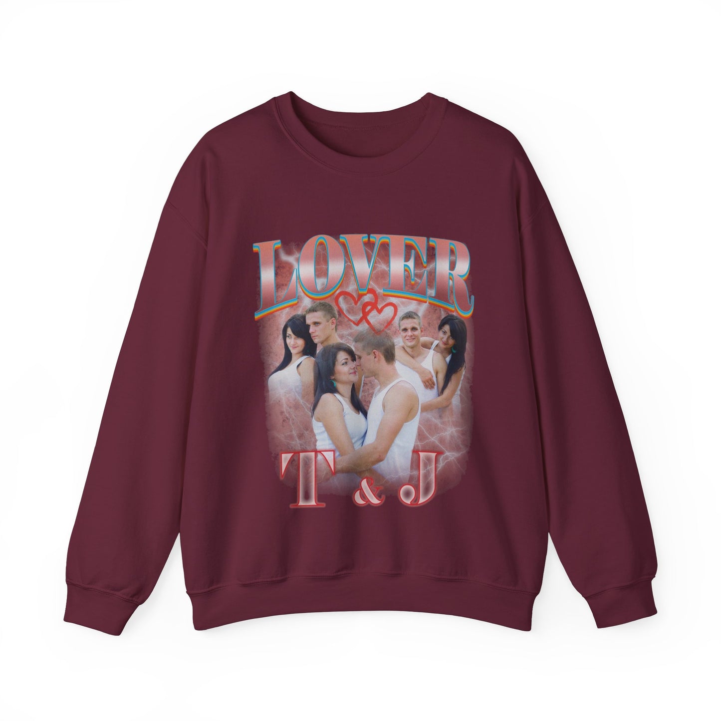 Custom Bootleg Tee for couple, Custom Sweatshirt for couple, Custom bootleg photo Sweatshirt for lover, couple Sweatshirt for lover, SW1360