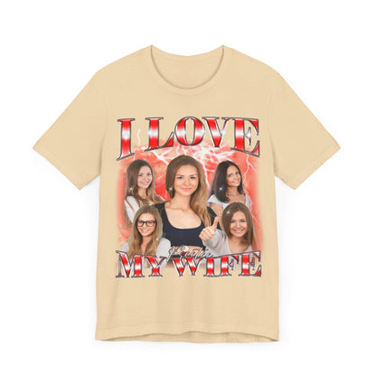 Custom Bootleg Rap Tee, I Love My Wife Shirt, Custom Wife Photo Shirt, Vintage Graphic 90s Tshirt, Valentine's Shirt Gift, T1602