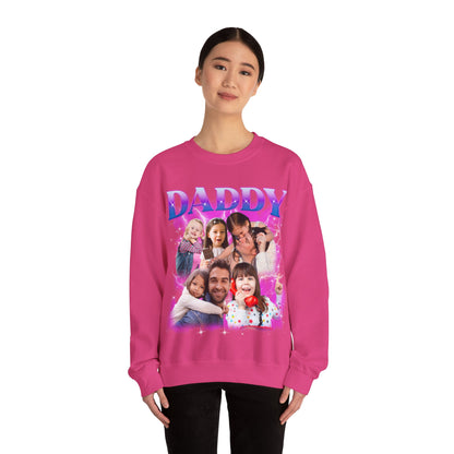 Custom Bootleg Rap Daddy Tee, Custom Photo Daddy Sweatshirt, Dad Shirt With Kid Face Photos Custom Father's Day Gift, Face Father Gift S1648