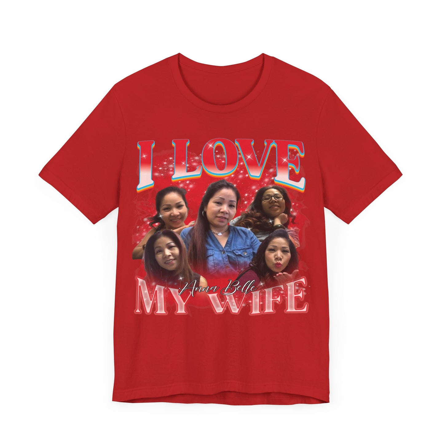 Custom Bootleg Rap Tee, I Love My Wife Shirt, Custom Wife Photo Shirt, Vintage Graphic 90s Tshirt, Valentine's Shirt Gift, T1347 UK