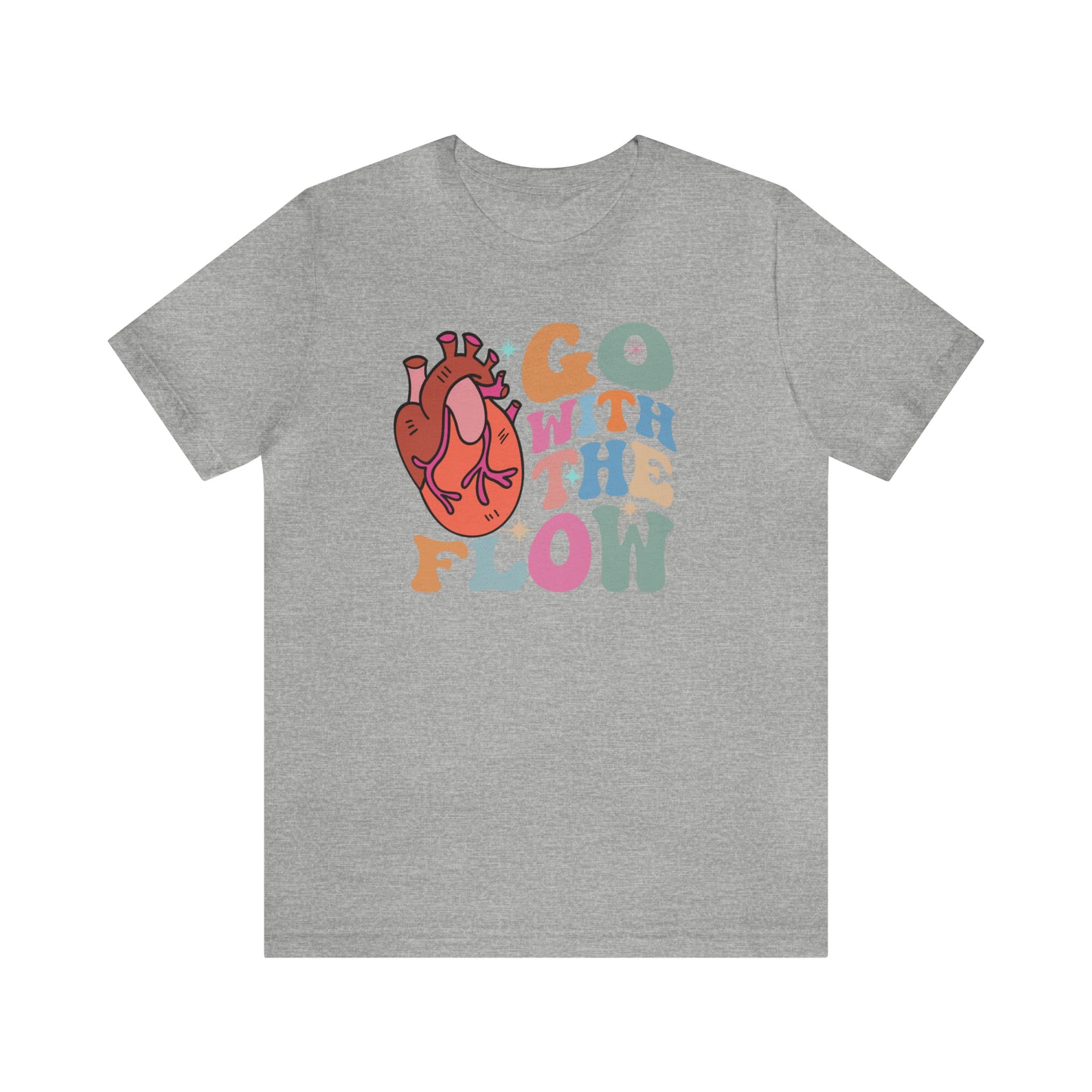 Go With the Flow shirt, Retro CVICU Cardiac Nurse Heart Flow Anatomy Shirt, Cath Lab RN T-Shirt, CCU TShirt, Cardiac Care Unit Tee, T563