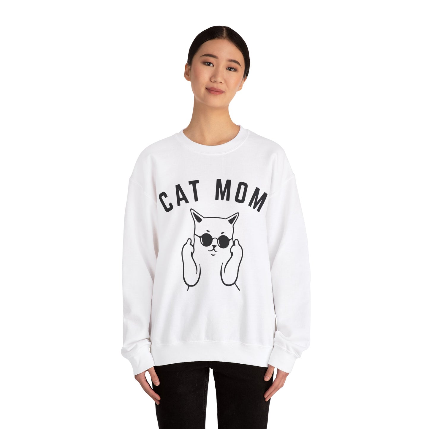 Cat Mom Sweatshirt, Funny Pet Lover Sweatshirt for Her, Cat Mama Sweatshirt for Mom Gift from Kids, Cat T-Sweatshirt Gift for Women, S1111