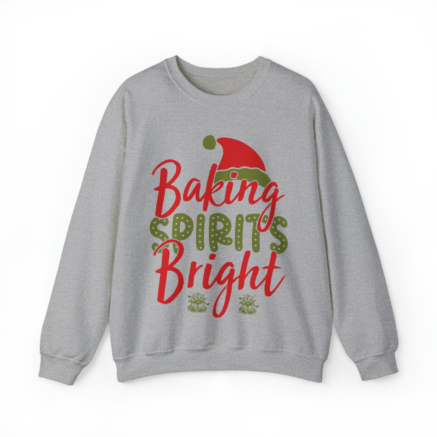 Baking Spirits Bright Sweatshirt, Christmas Cookie Sweatshirt, Funny Baker Sweatshirt, Gift For Cookie Lover, Cute Christmas Cookie, S927