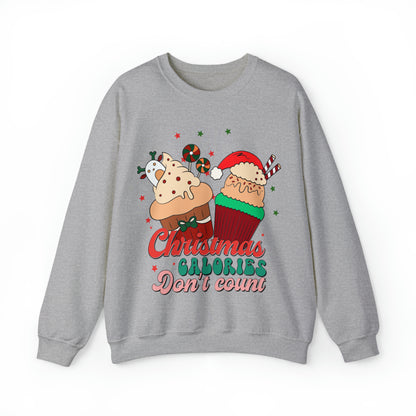 Christmas Calories Don't Count Sweatshirt, Funny Christmas Sweatshirt, Christmas Gift, Xmas calories Sweatshirt, Christmas calories, S871