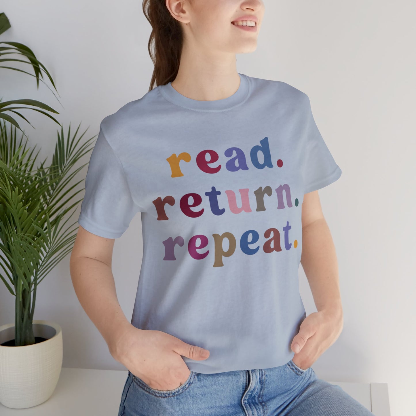 Read Return Repeat Shirt, Shirt for Bibliophile, Book Lovers Club Shirt, Book Nerd Shirt, Bookworm Gift, Librarian Shirt, T1189