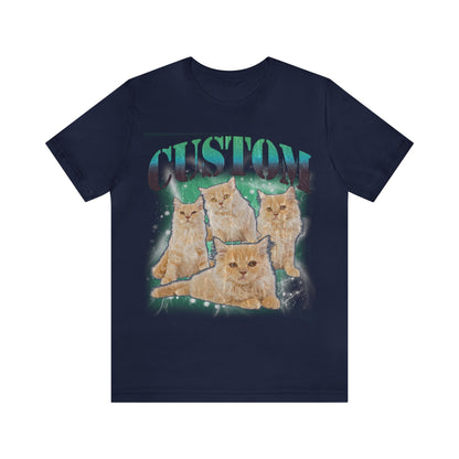 Retro Custom Cat Bootleg Tee, Custom Cat Shirt, Custom Cat Lover Gift, Custom dog portrait, Vintage Funny Cat Shirt, Bootleg Shirt, T1395