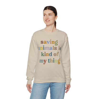Saving Animals Is Kind Of My Thing Sweatshirt, Animal Rescue Sweatshirt, Pet Adoption Sweatshirt, Dog Mom Sweatshirt, Fur Mama T-Shirt, S999