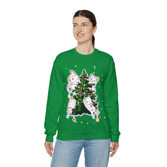 Cats Christmas Sweatshirt, Cat Lover Sweatshirt, Cat Mom Sweatshirt, Christmas Gift for Women Christmas Holiday Sweatshirt, S849