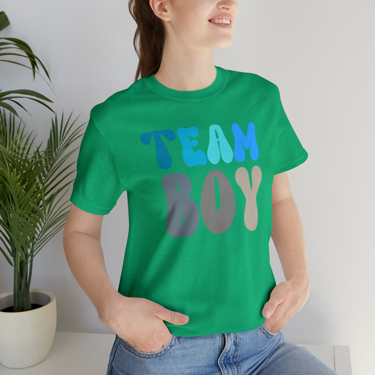 Cute Baby Announcement Shirt for Gender Reveal, Team Boy Shirt for Gender Reveal, Gender Announcement Gift for Her, T398