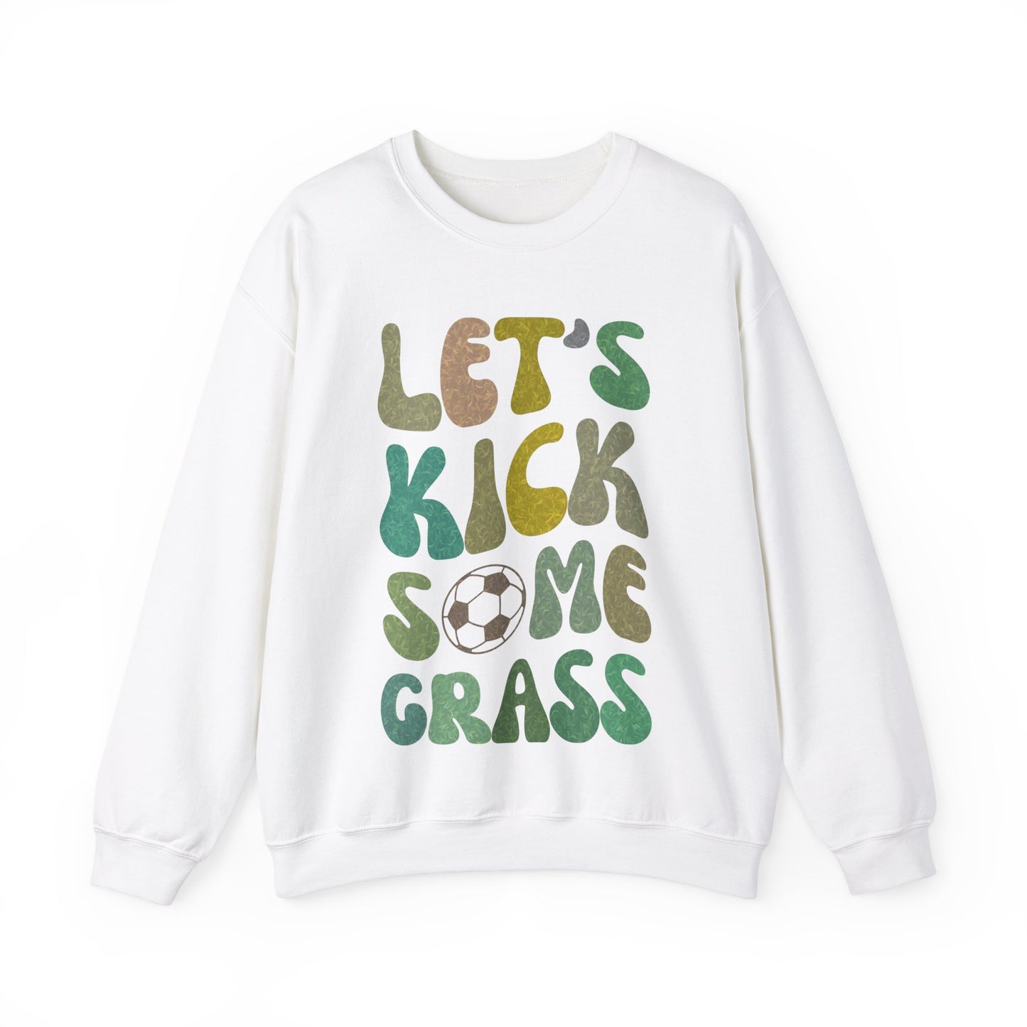 Let's Kick Some Grass Sweatshirt, Sports Women Sweatshirt, Shirt for Soccer Player, Soccer Player Sweatshirt, Game Day Sweatshirt, S1457